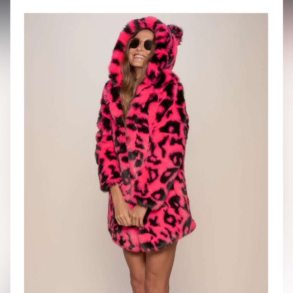 SpiritHoods Neon Pink Faux Fur Coat